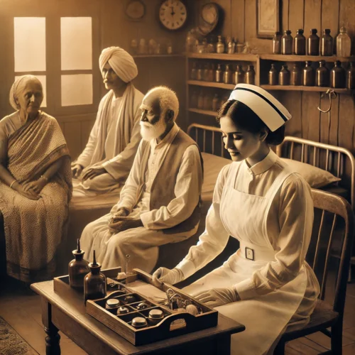 Illustration accompanying the story of Nurse Eleyamma